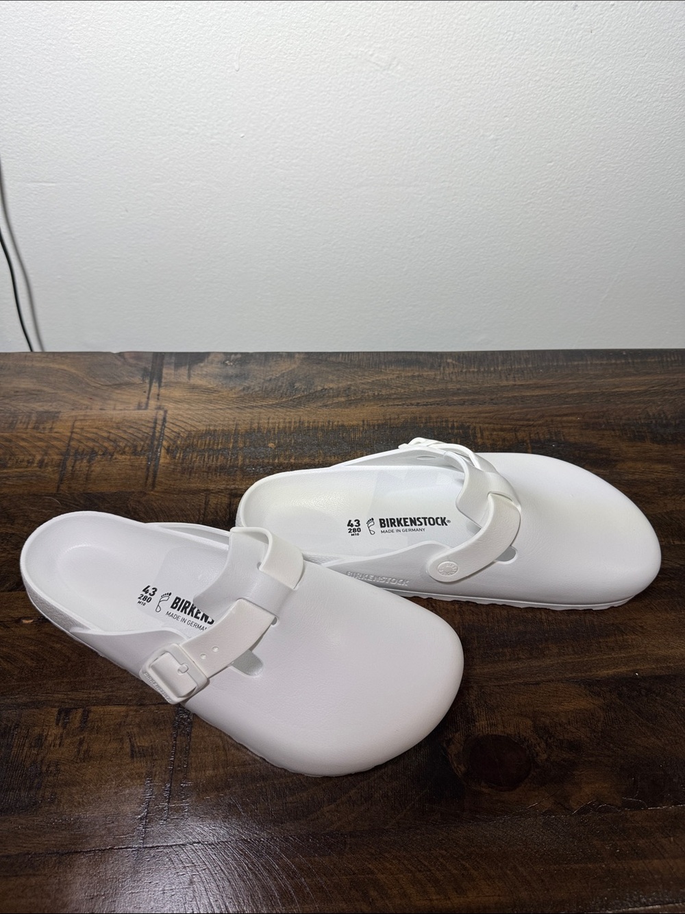 Birkenstock White EVA Clog Sandals with Adjustable Strap